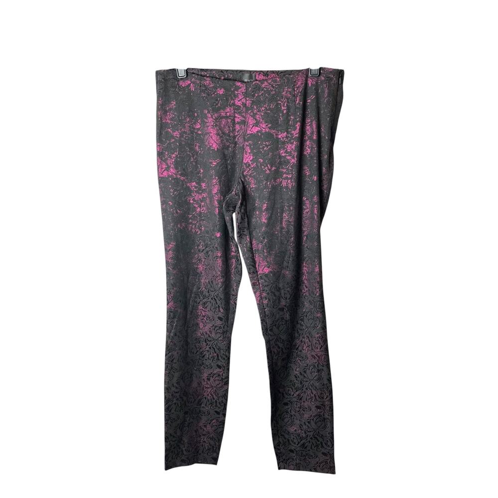 Saks Fifth Avenue Womens Dress Brocade Pants Gothic Witchy Vampire‎ Sz 2 Purple